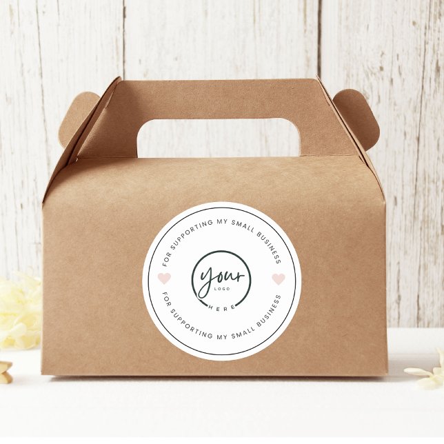 Unterstützung für mein kleines Unternehmen mit Log Runder Aufkleber (Von Creator hochgeladen)