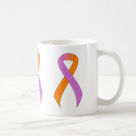 Unterstützung für Orchid und Orange Ribbon Kaffeetasse