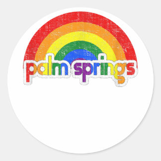 Unterstützung für Palm Springs Gay Pride Runder Aufkleber