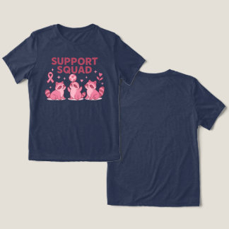 Unterstützung für Raccos mit Squad Pink Ribbon Tri-Blend Shirt