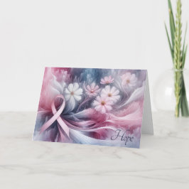Unterstützung für rosa Ribbon-Brustkrebs Karte