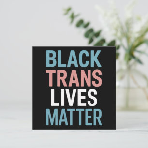 Unterstützung für schwarze Trans LGBTQs Lebt Mater Einladung