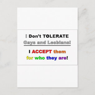 Unterstützung für Schwule und Lesben Postkarte