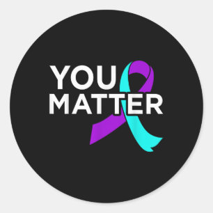 Unterstützung für Selbstmordgedanken Grafisch Runder Aufkleber