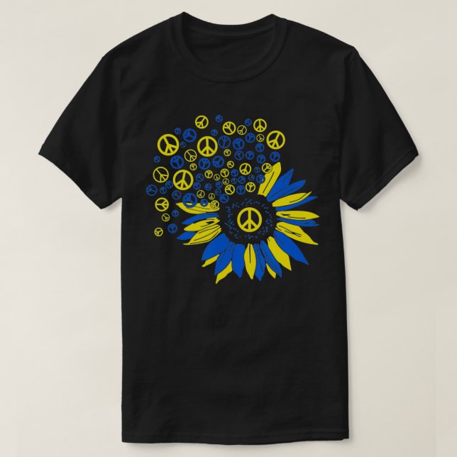 Unterstützung für Sonnenblumen ich stehe mit den u T-Shirt (Design vorne)