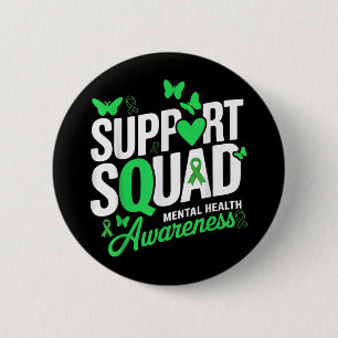 Unterstützung für Squad Butterfly Green Ribbon Men Button