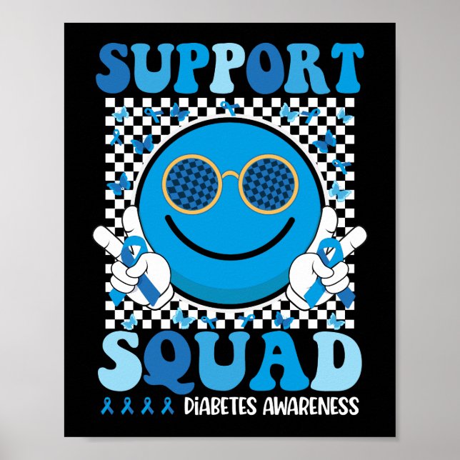 Unterstützung für Squad Diabetes Awareness Smile F Poster (Vorne)