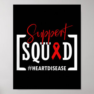 Unterstützung für Squad Heart Disease Awareness Wa Poster