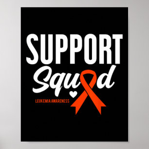 Unterstützung für Squad Leukämie Bewusstsein Poster