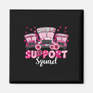 Unterstützung für Squad Pink Leopard Schulbusfahre Magnet