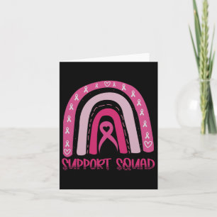 Unterstützung für Squad Pink Rainbow Ribbon Brustk Karte