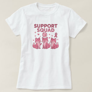 Unterstützung für Squad Pink Ribbon-Foxen T-Shirt
