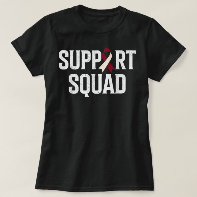 Unterstützung für Squad Throat Oral Head & Neck Ca T-Shirt (Design vorne)
