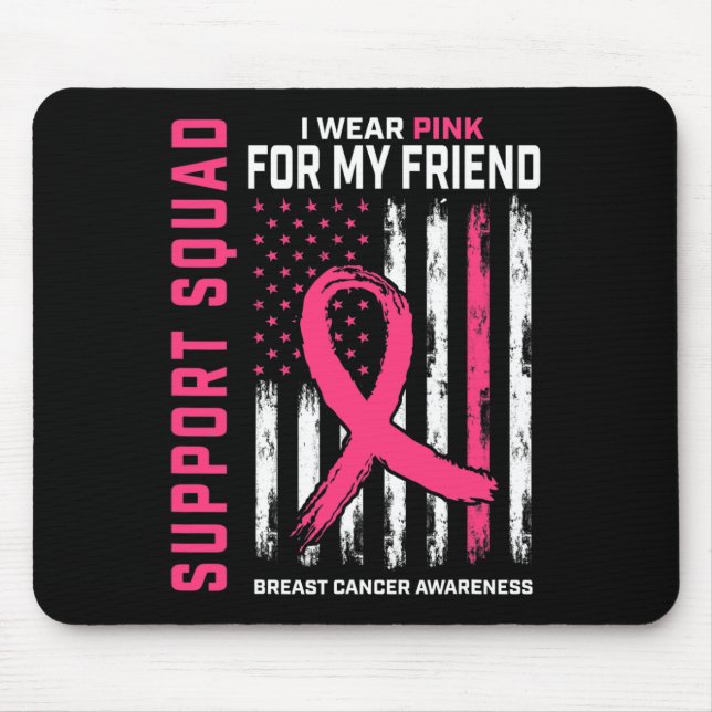 Unterstützung für Squad Tragen rosa Friend Breast  Mousepad (Vorne)