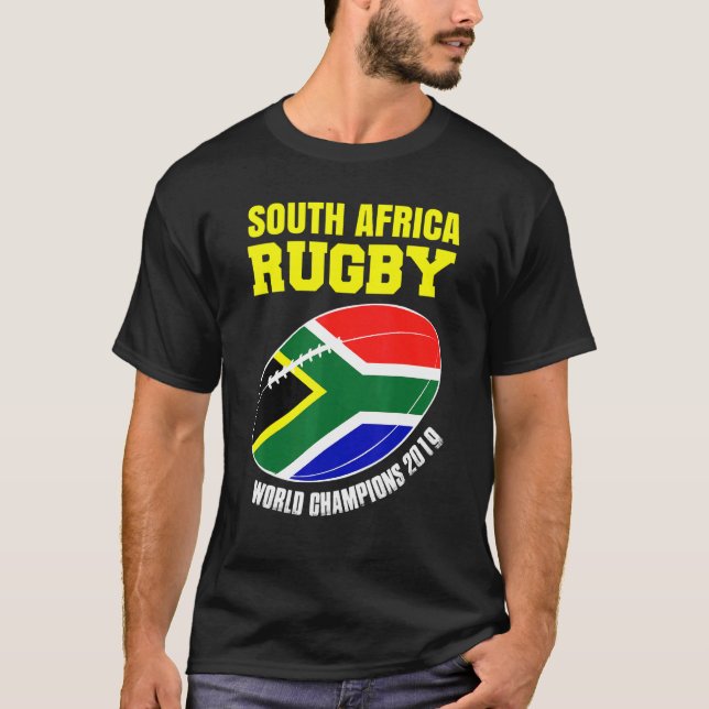 Unterstützung für Südafrika Rugby-Weltmeister T-Shirt (Vorderseite)