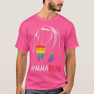 Unterstützung für Vintage Rainbow-Mama-Bärenhugs-L T-Shirt