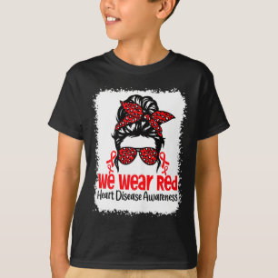 Unterstützung Herzkrankheit Bewusstsein Wir Tragen T-Shirt