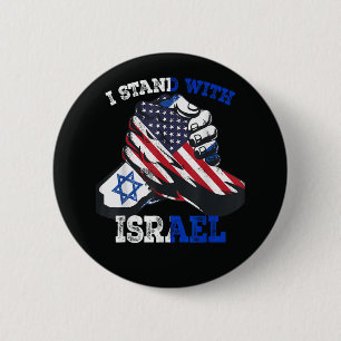 Unterstützung Ich stehe hinter Israel Jüdisches Er Button