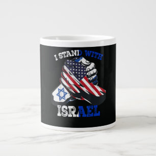 Unterstützung Ich stehe hinter Israel Jüdisches Er Jumbo-Tasse
