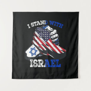 Unterstützung Ich stehe hinter Israel Jüdisches Er Wandteppich