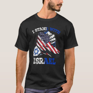 Unterstützung Ich stehe mit Israel Jüdisches Erbe T-Shirt
