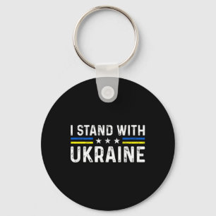 Unterstützung Ich stehe mit Ukraine Ukrainische Fl Schlüsselanhänger