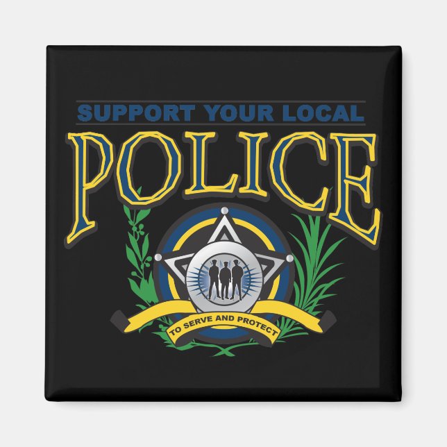 Unterstützung Ihrer lokalen Polizei Magnet (Vorne)