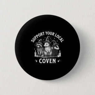 Unterstützung Ihres Coven Raccoon Opossum Skunk Ha Button