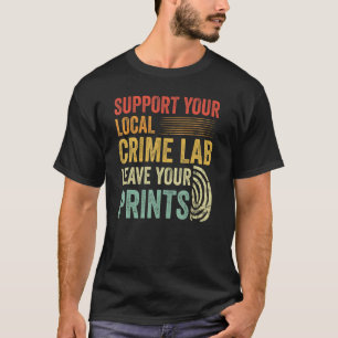 Unterstützung Ihres lokalen Labradors Crime Retro  T-Shirt