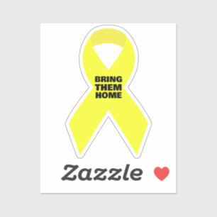 UNTERSTÜTZUNG ISRAEL - Gelbe Schleife bringt sie j Aufkleber