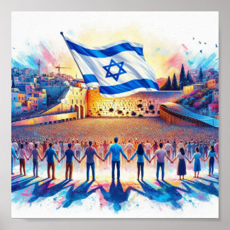 UNTERSTÜTZUNG ISRAEL STICKER POSTER