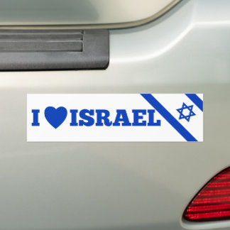 Unterstützung Israels I Liebe Israel Autoaufkleber