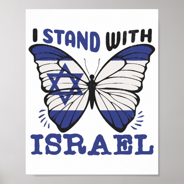Unterstützung Israels - ich stehe mit Israel Poster (Vorne)