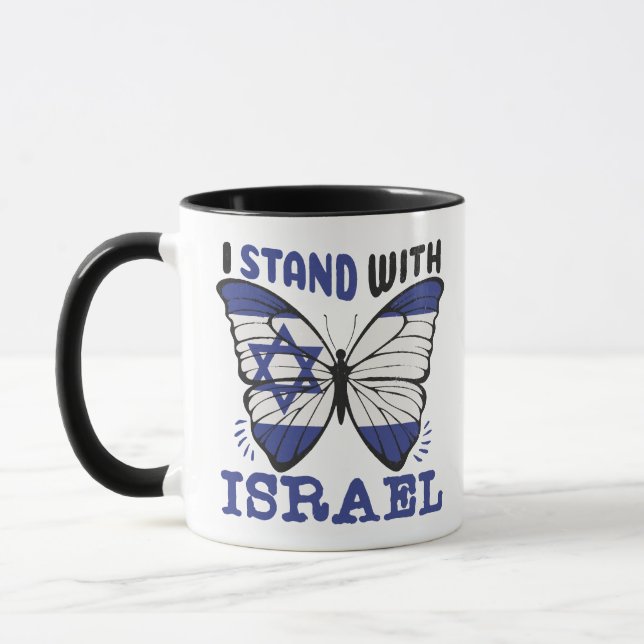 Unterstützung Israels - ich stehe mit Israel Tasse (Links)