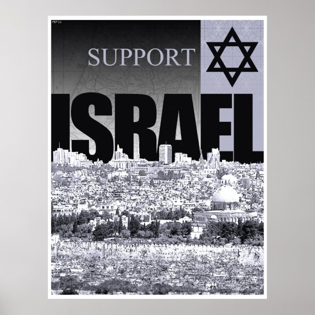 Unterstützung Israels Poster (Vorne)