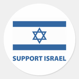 Unterstützung Israels Runder Aufkleber