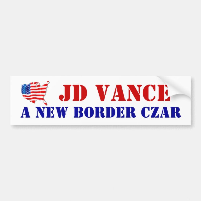 UNTERSTÜTZUNG JD VANCE A NEW BORDER CZAR USA! Flag Autoaufkleber (Vorne)