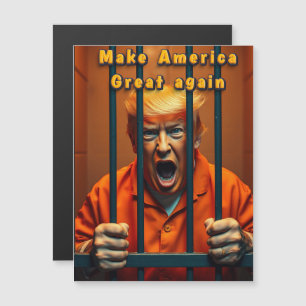 Unterstützung Kamala Walz Justiz Trump Funny Satir Magnetkarte