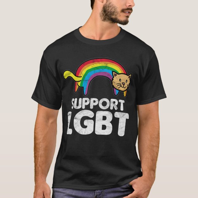 Unterstützung LGBT T-Shirt (Vorderseite)