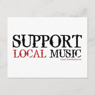 Unterstützung lokaler Musik - Postkarte