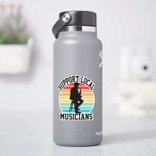 Unterstützung lokaler Musiker für den Musikunterri Aufkleber