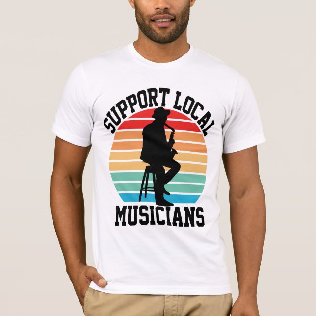 Unterstützung lokaler Musiker für den Musikunterri T-Shirt (Vorderseite)