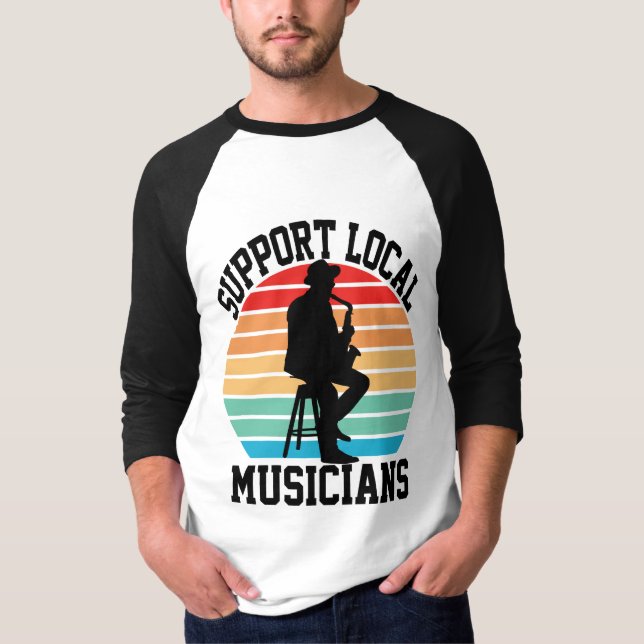 Unterstützung lokaler Musiker für den Musikunterri T-Shirt (Vorderseite)
