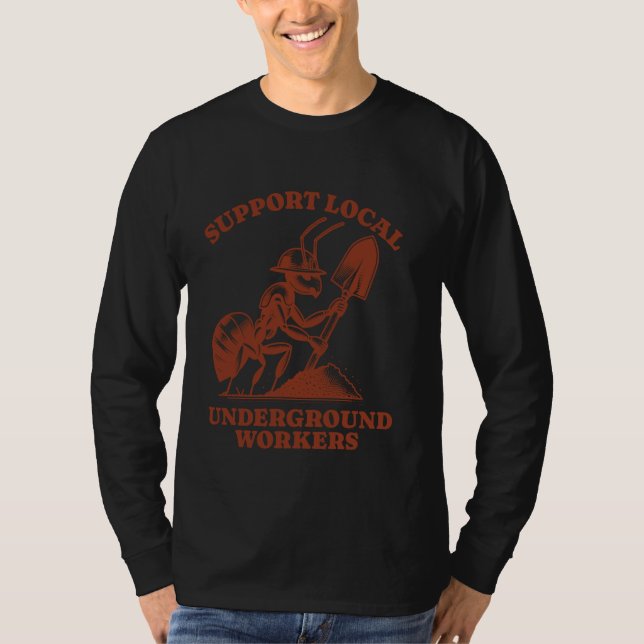 Unterstützung lokaler Untergrund-Mitarbeiter Funny T-Shirt (Vorderseite)