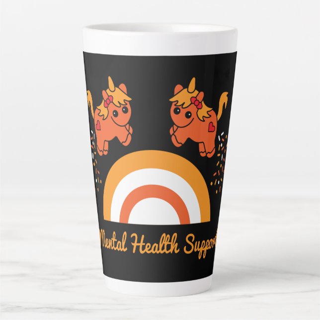 Unterstützung Mädchen psychische Gesundheit Bewuss Milchtasse (Vorderseite)