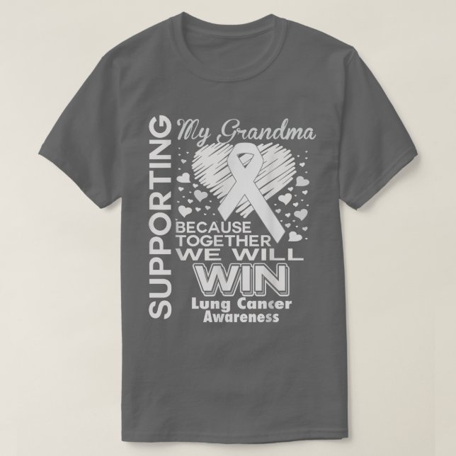 Unterstützung meiner Oma Lung Cancer Awareness T-Shirt (Design vorne)