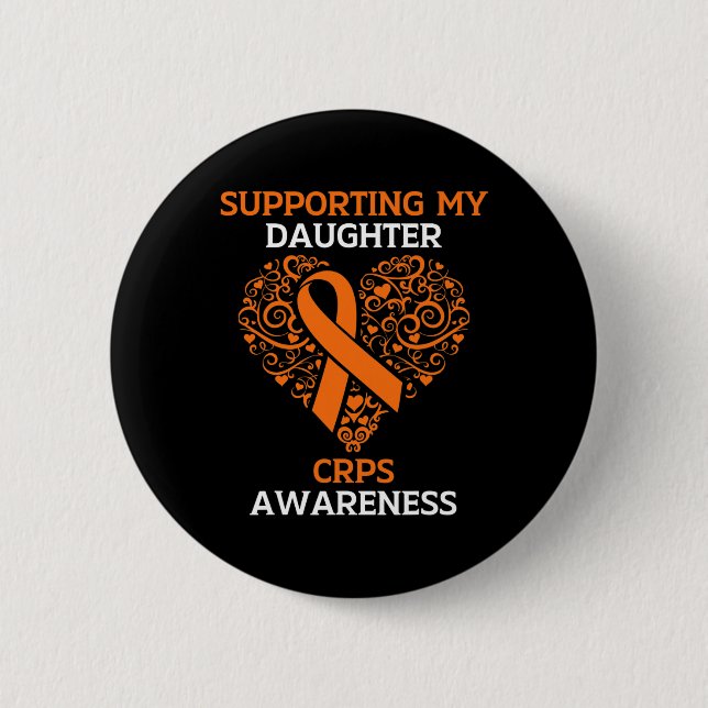 Unterstützung meiner Tochter Rsd Crps Awareness Or Button (Vorderseite)