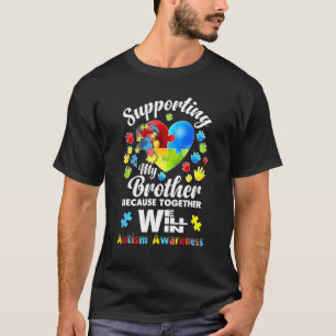 Unterstützung meines Bruders Puzzle Autismus Aware T-Shirt