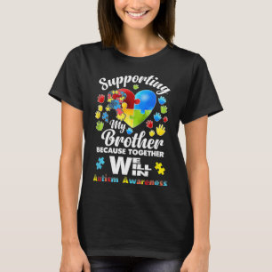 Unterstützung meines Bruders Puzzle Autismus Aware T-Shirt