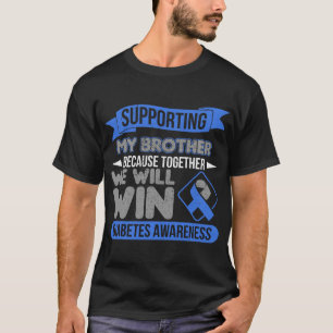 Unterstützung meines Bruders Typ 1 Diabetes, Grau T-Shirt